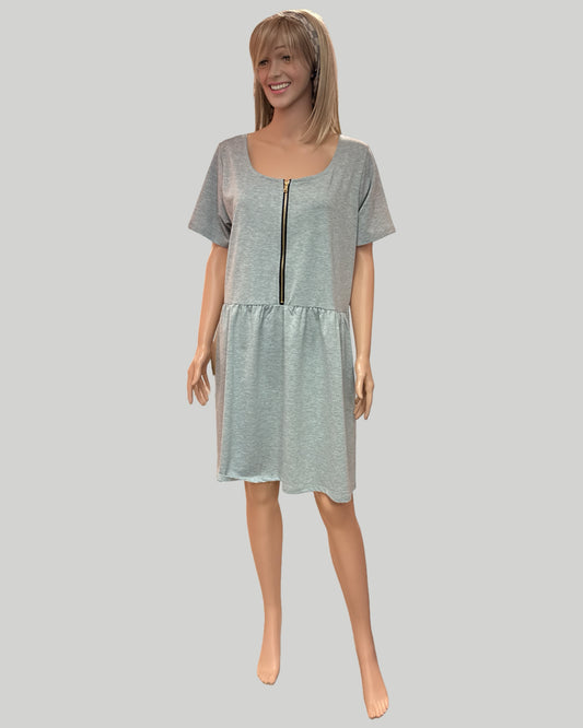 COCO CARMEN SANDY SHORES DRESS GREY