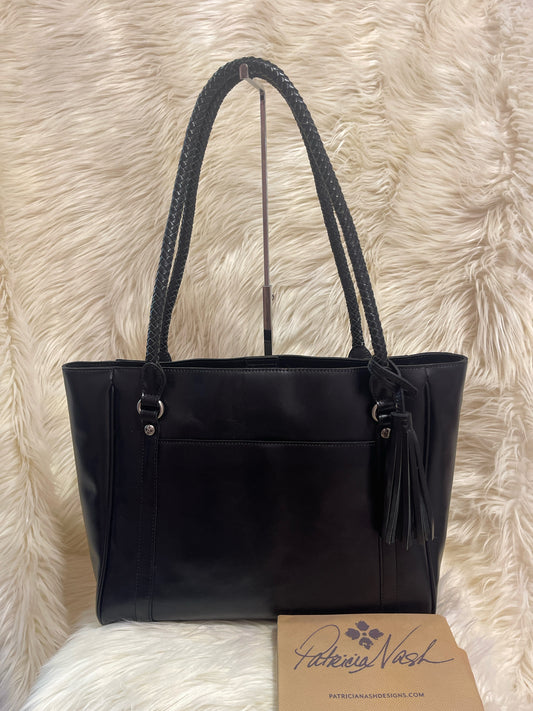 PATRICIA NASH HERITAGE CAMELEY TOTE BLACK NWT AND DUST BAG