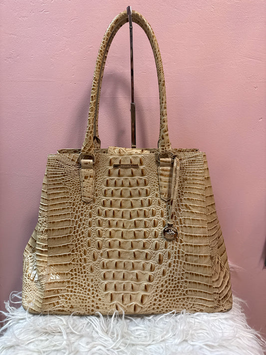Brahmin Joan Tote in Champagne Croc Embossed Leather