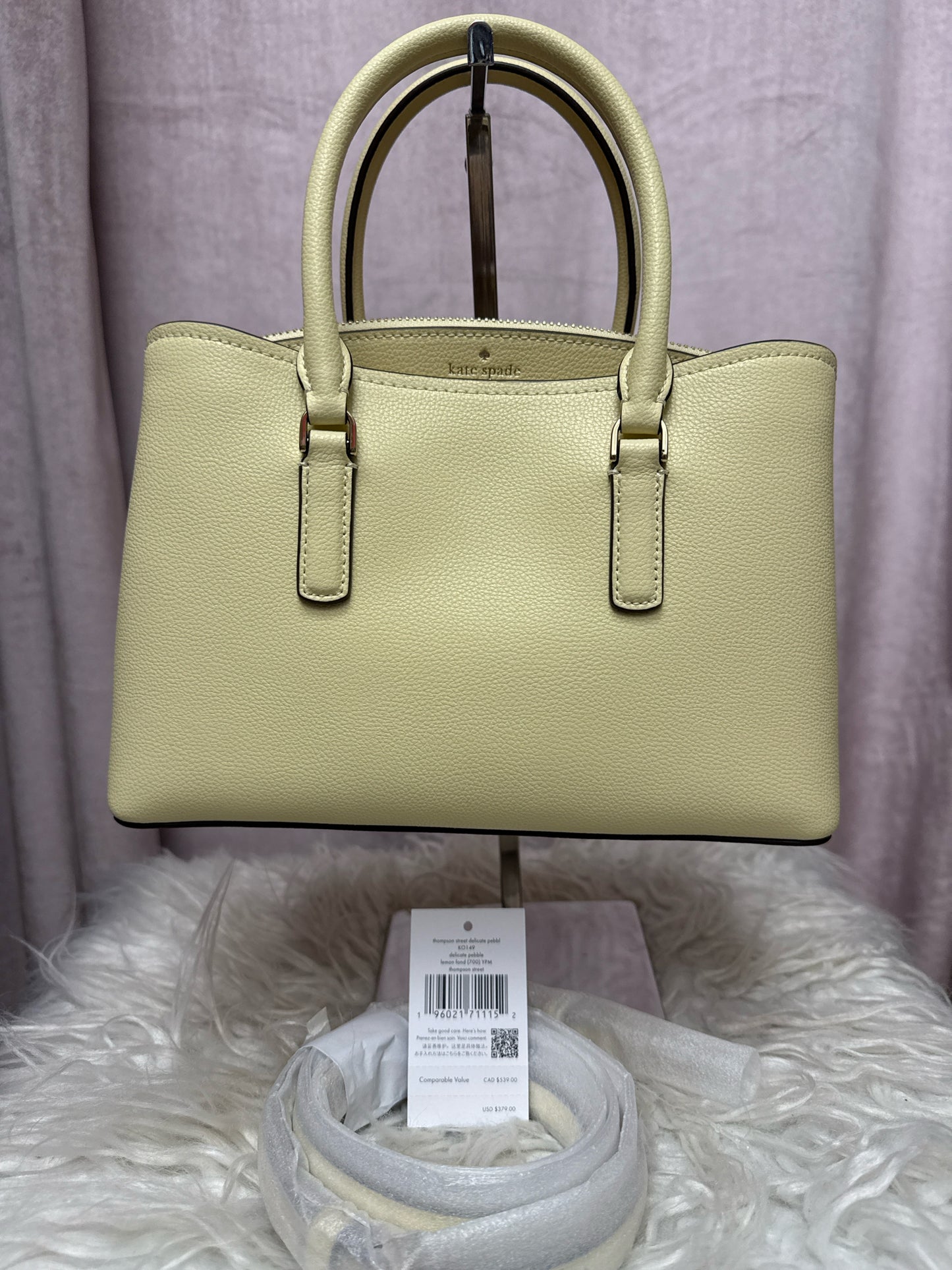 Kate Spade Thompson Street Lemon Fond Handbag