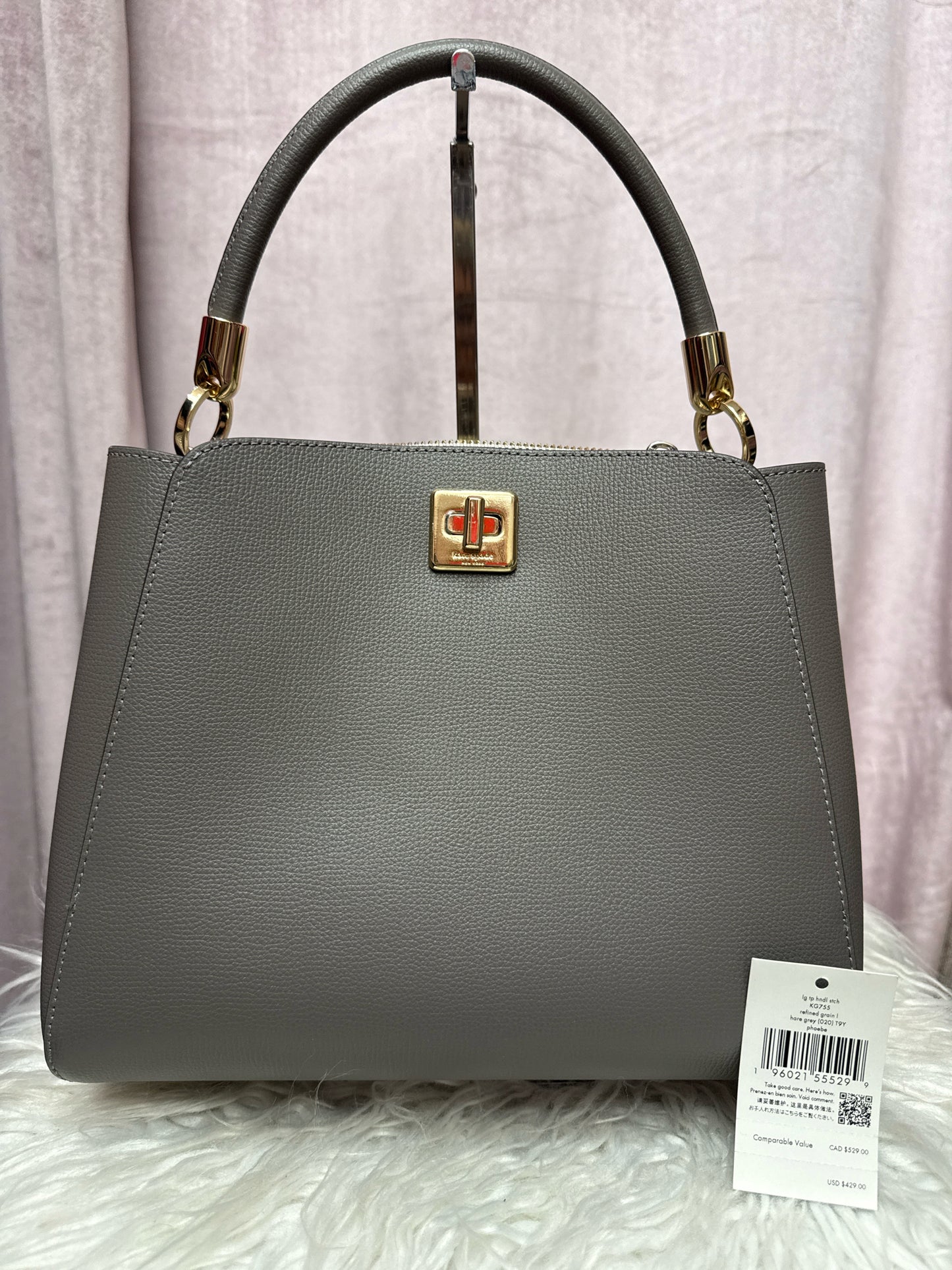 Kate Spade Phoebe Small Top Handle Bag in Hare Grey