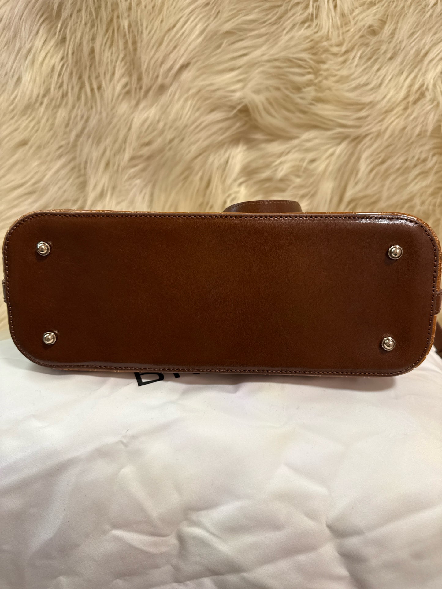 BRAHMIN MELBOURNE PECAN SHOULDER BAG WITH LONG STRAP