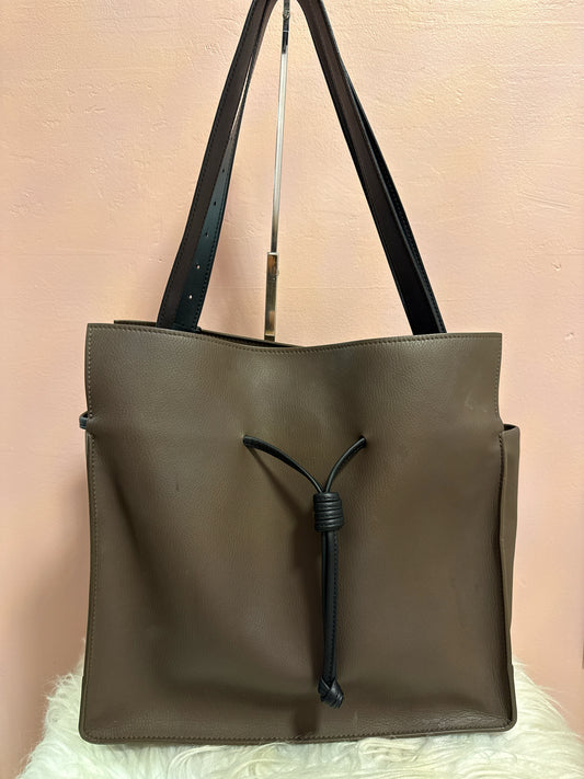 Holzhausen Taupe Leather Medium Shopper Bag