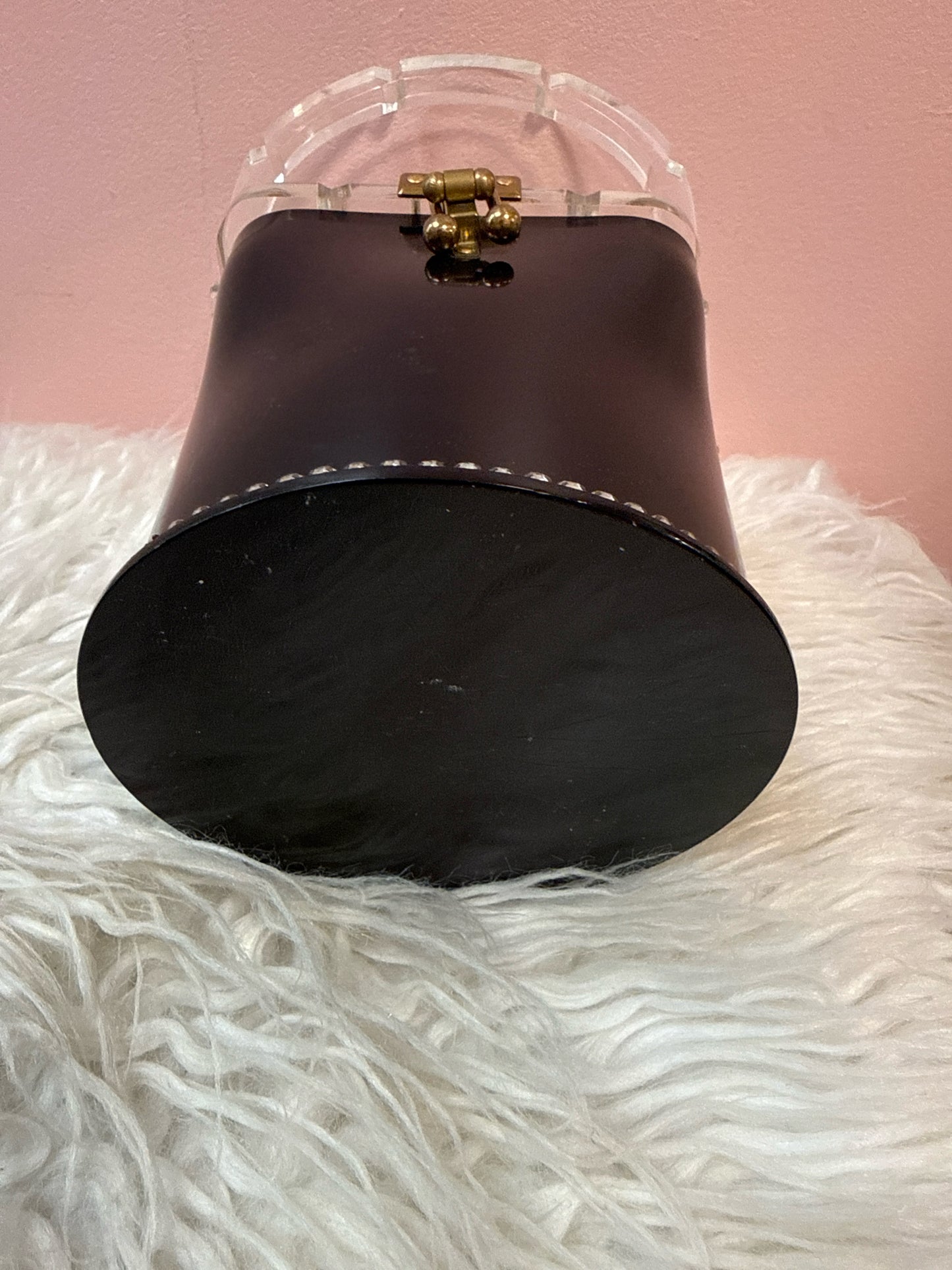 Myles Originals Lucite Black and Clear Vintage Purse
