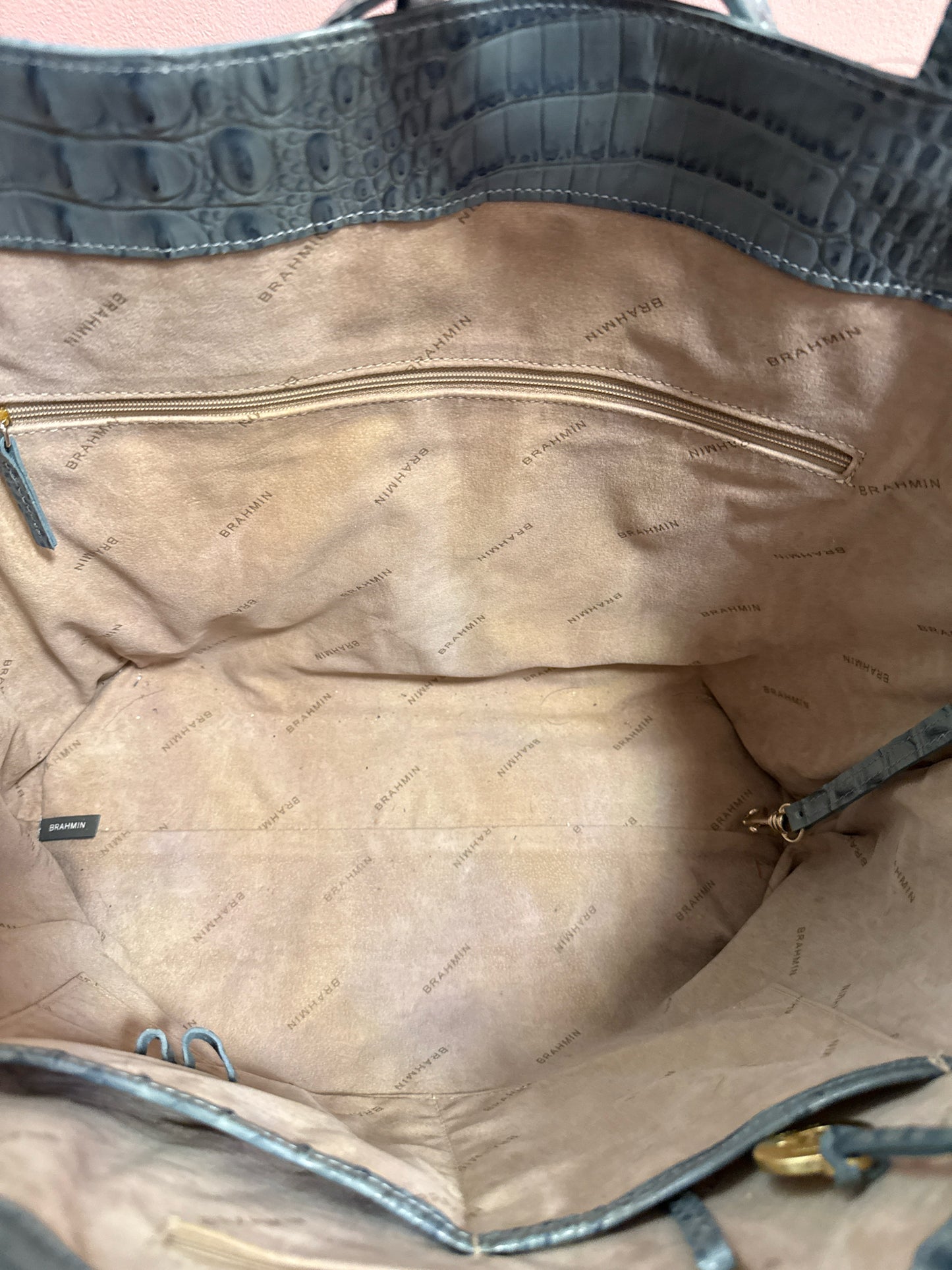 Brahmin Ellen Tote Bag in Blue Melbourne Leather