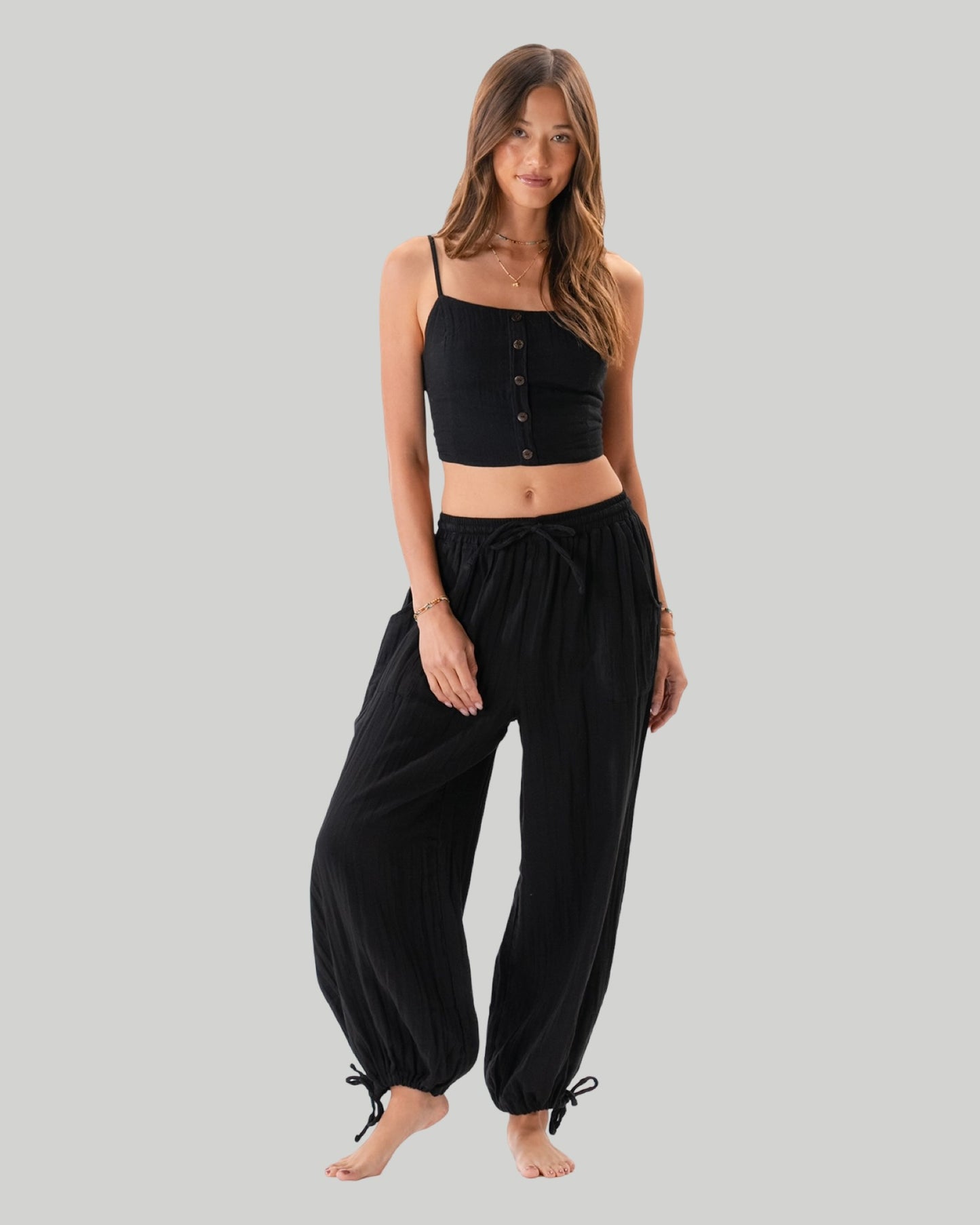 Adventure Cargo Pants Available in Granite, Creme, and Black