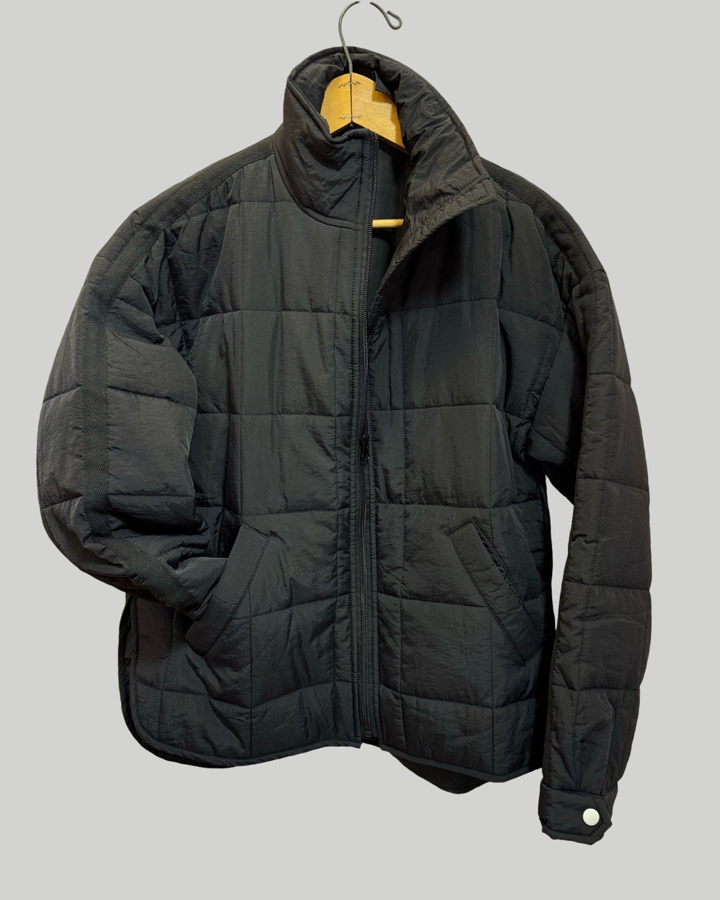 Black Lightweight Puffer Jacket