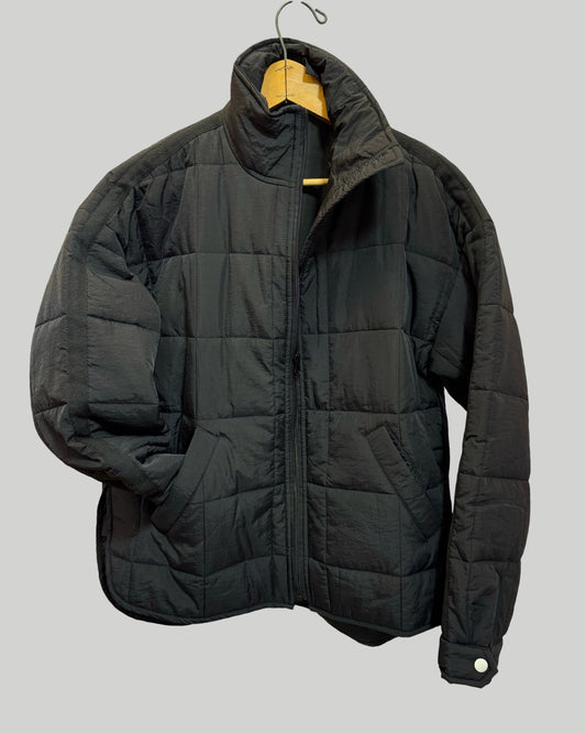 Black Lightweight Puffer Jacket