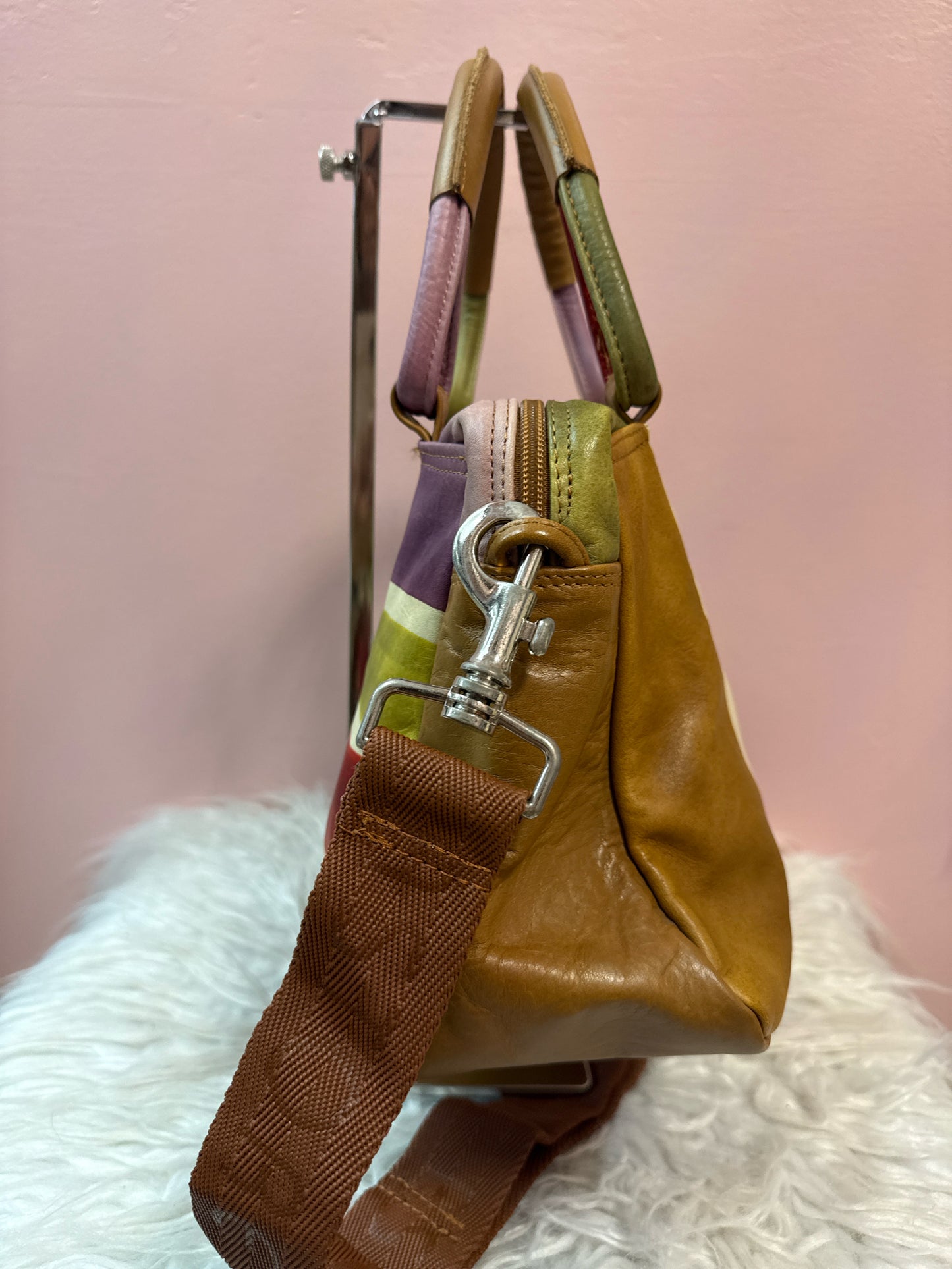 Astore Colorblock Leather Handbag