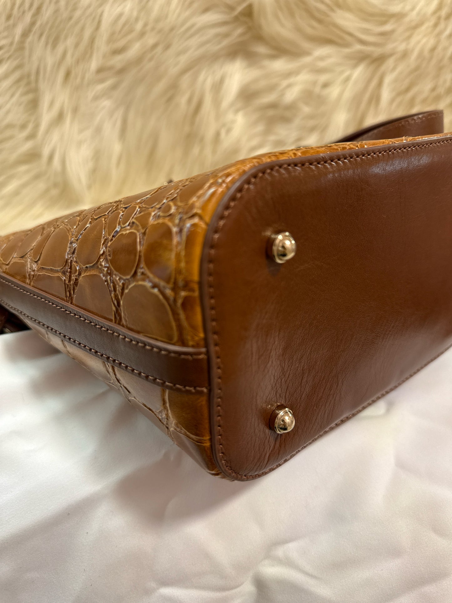 BRAHMIN MELBOURNE PECAN SHOULDER BAG WITH LONG STRAP