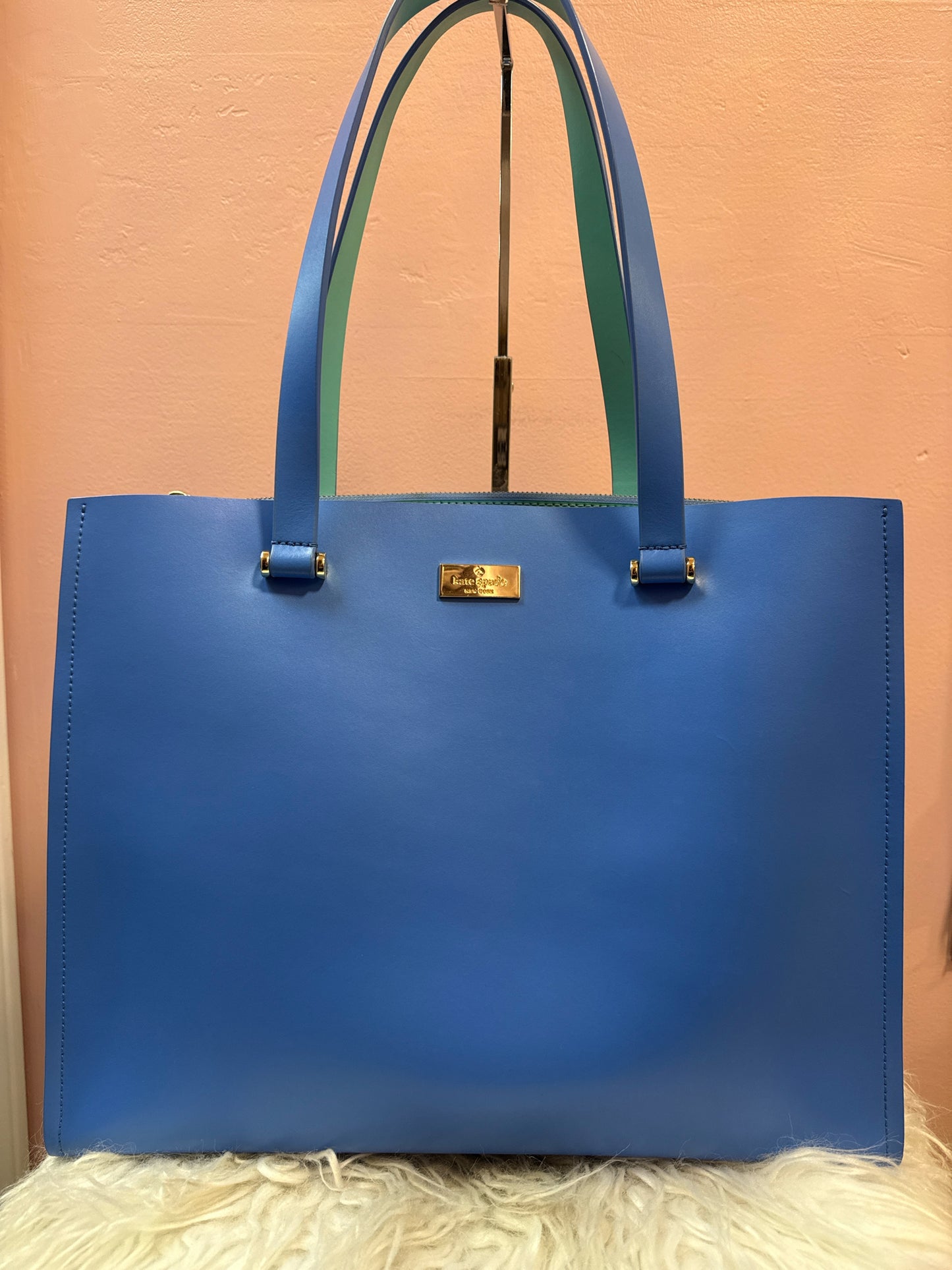 Kate Spade Reversible Blue and Green Interior Tote