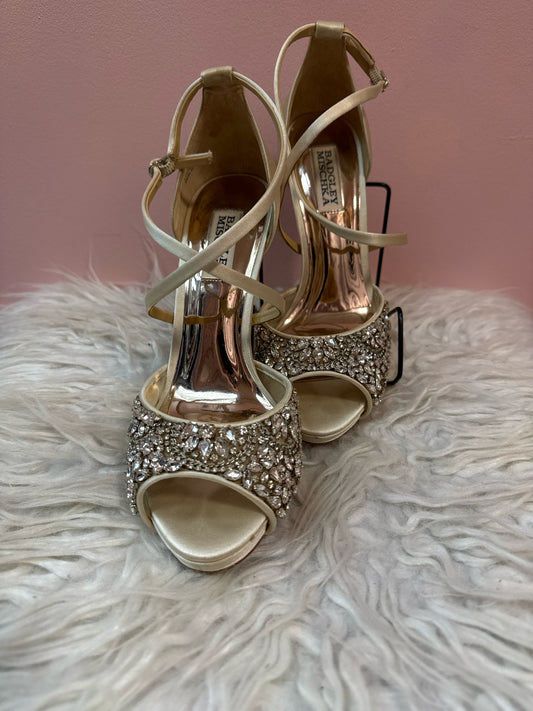 Badgley Mischka Tampa Embellished Satin Sandals