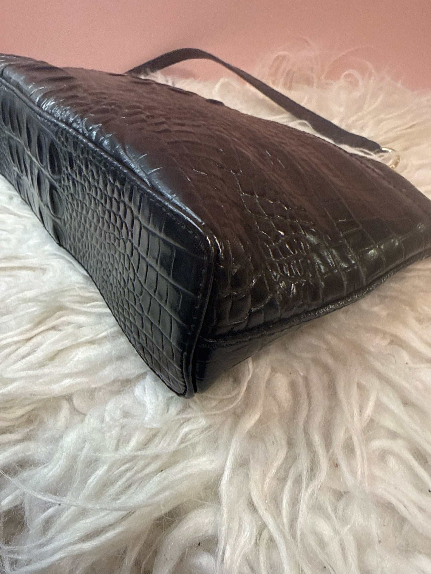Brahmin Black and Gray Ombre Melbourne Shoulder Bag