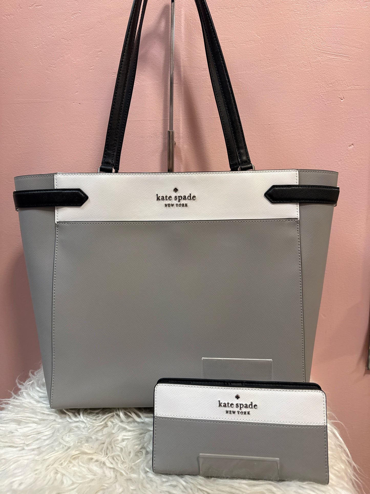 Kate Spade New York Staci Colorblock Saffiano Leather Laptop Tote
