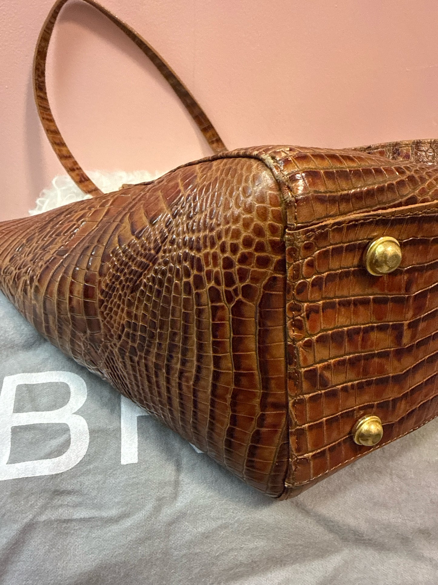 Brahmin Melbourne Pecan Finley Tote Bag
