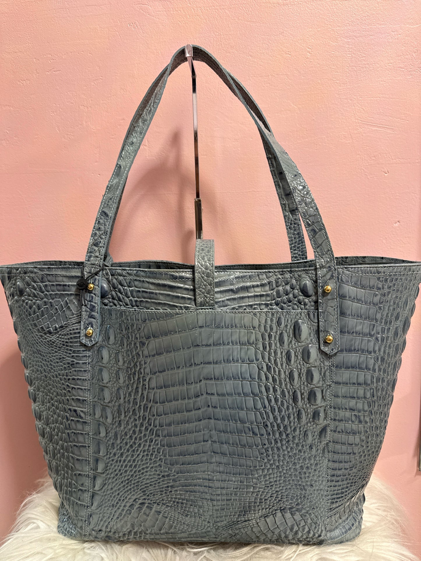 Brahmin Ellen Tote Bag in Blue Melbourne Leather