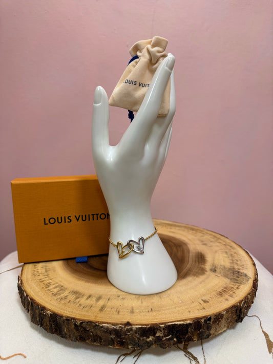 Louis Vuitton Falling in Love Gold and Silver Bracelet Pre-Loved